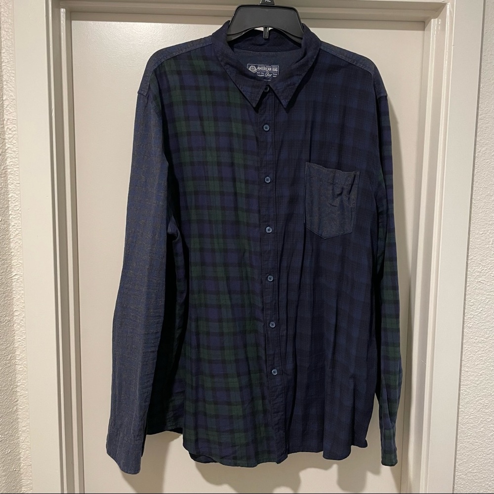 American Rag Mixed Plaid Button Up